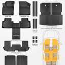 Floor Mats for Volkswagen Atlas 2018-2025 2026, 6 Seats, 15pcs TPE Rubber
