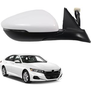 Marretoo for Honda Accord 2018 2019 2020 2021 2022 Side Vier Mirror Assembly Passenger Side for HONDA ACCORD EX, Hybrid EX, Sport Accessories |POWER+LAMP+HEAT+BSM Replaces HO1321330(RH)