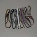 36 Pcs 1/2" x 18" Sanding Belts Set, 4 Each of 80/120/240/400/600/800/1000/2500/5000 Grits, Replacement Belts for Air/Electirc Belt Sander, for Woodworking, Plastics, Fiberglass and Metal Polishing