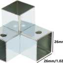 10 Pcs Square Tube Coupler,ULIFESTAR Slip Square Tube Connector,Galvanized Square Tube Fittings,1mm/0.04''Thick Square Tubing Joints for Square Pipe (25mm/1"-3 Way Tube)
