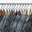 12 Pack 6 Inch Large S Hooks, Heavy Duty Vinyl Coated Non-Slip Metal Black Hooks for Hanging, Closet Kitchen Bathroom Garden Hooks for Pots Pans Clothes Plants Jeans Towels