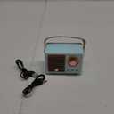 Retro Bluetooth Speaker, Wireless Vintage Small Speaker, Hands-Free Call,400mA Battery, TF Card, Aux Line, Portable Speaker for iOS Android Smartphone Home Office Gift Ideas Blue