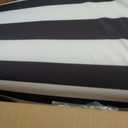 Outdoor Bench Cushion 48x18x3 Inch with Ties, Thick Waterproof Porch Swing Cushions for Patio Furniture Chair Pad, Seat Sofa Garden Replacement Cushion Sponge Filling (Black&White Stripes, 48x18)