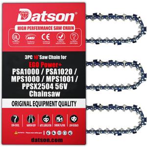 3PC 10" Pole Saw Chain Replacement for EGO PSA1000 / PSA1020 / MPS1000 / MPS1001 / PPSX2504 10-Inch 56V Polesaw