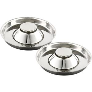 Stainless Steel Pet Bowl for Puppy and Cat, Dog Food and Water Feeding Bowl, Puppies and Kittens Weaning Bowls, Multiple Dogs and Cats Eat and Drink Together (2PC, M) (M - 5cups/42oz)