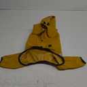 Dog Raincoat, Waterproof Dog Rain Jacket with Hood, Rain Coat with Leash Hole, Reflective Strap for Small Medium Dogs, Lightweight Puppy Clothes(Yellow, L)