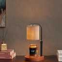 Candle Warmer Lamp with Timer & Dimmer for Yankee Candles, Adjustable Height Candle Warmer for Jar Candles, Wax Melt Lamp for Cozy Home Decor & Gifts,Linen, 2 Bulbs