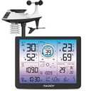 Raddy VP7 5-in-1 Weather Station Wireless for Indoor Outdoor | 7.4" Large Digital Color Display, with Barometer, Rain Gauge, Wind Speed, Atomic Clock, Weather Forecast, Temperature Humidity Monitor