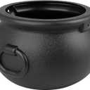 11" and 7.4 Package Large Easter Day, St. Patrick's Day, Halloween Black Plastic Witch Cauldron Kettle, Candy Holder, Party Favor Decoration