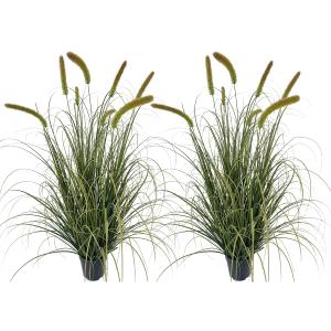 Artificial Plant 4ft(46in) Tall Artificial Grass Plant,Faux Plants Indoor Home Decorative Artificial Plants & Flowers in Pot Fake Plant, House Plant Indoor 2pack