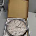 Justup Wall Clock, 12 inch Metal Black Wall Clock European Style Retro Vintage Clock Non - Ticking Whisper Quiet Battery Operated with HD Glass Easy to Read for Indoor Decor (Black 12')