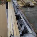 Merax King Size Leather Upholstered Bed with Headboard & Footboard, Wood Platform Bed Frame with Bedposts, Solid Wood Slats & Legs, No Spring Box Needed