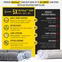 SUNROX LokGrip Non Slip Tufted Memory Foam Bench Cushion, FadeShield Water Resistant Durable Thicken Outdoor/Indoor Bench Seat Pads 27x12x4 inch, Heather Charcoal