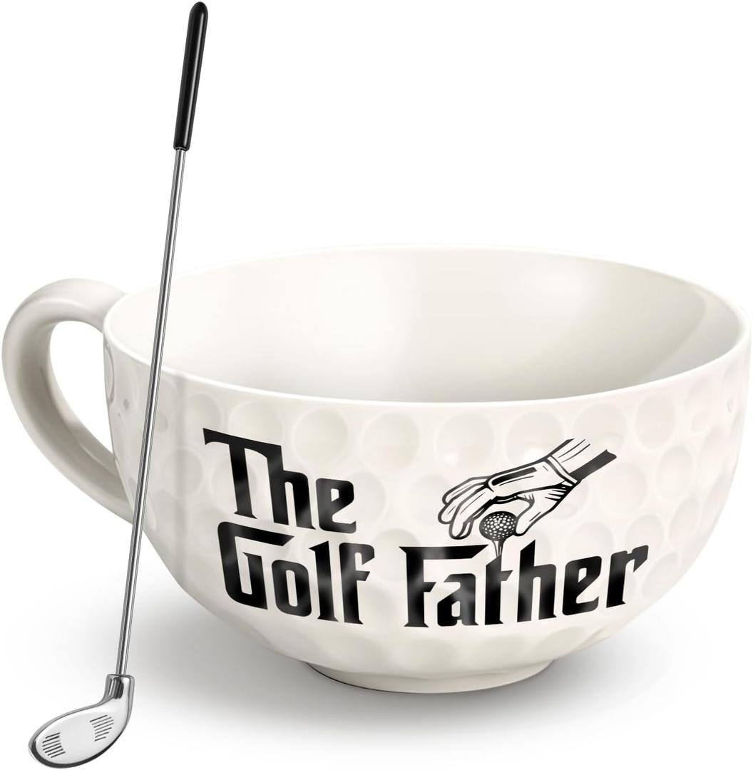 Fathers Day Golf Gifts for Dad, Men, Husband from Daughter, Son, Wife - Funny Golf Gift for Golfers - The Golf Father Mug - 16Oz