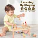 Activity Table for 1 Year Old, Montessori Toys for 1-2 Year Old Girls Boy Gifts, 8 in 1 Wooden Sensory Play Table for Toddler 1-3, Learning Toys for Baby 12-18 Months 1st Christmas Birthday Gifts