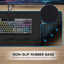 JIKIOU Large Mouse Pad with Wrist Rest, Desk Pad with Built in Wrist Rest, Waterproof Gaming Mouse Pad with Non-Slip Base for Typing Pain Relief Black 29.5x14.9 inch