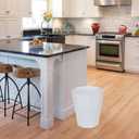 4 x ZXJ Small Trash Can - 1.8 Gallon - White - Waste Basket - Garbage Bin Bathroom,Kitchen,Office,Dormitory,Camping,Kids Room