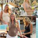 Xaatren 4 Pack Women's Maternity Tank Tops | Pregnancy, Sleeveless Shirts, Camisole, Scoop Neck, Silm Fit Tops, Casual, Summer Tees, Daily Wearing, Postpartum Friendly