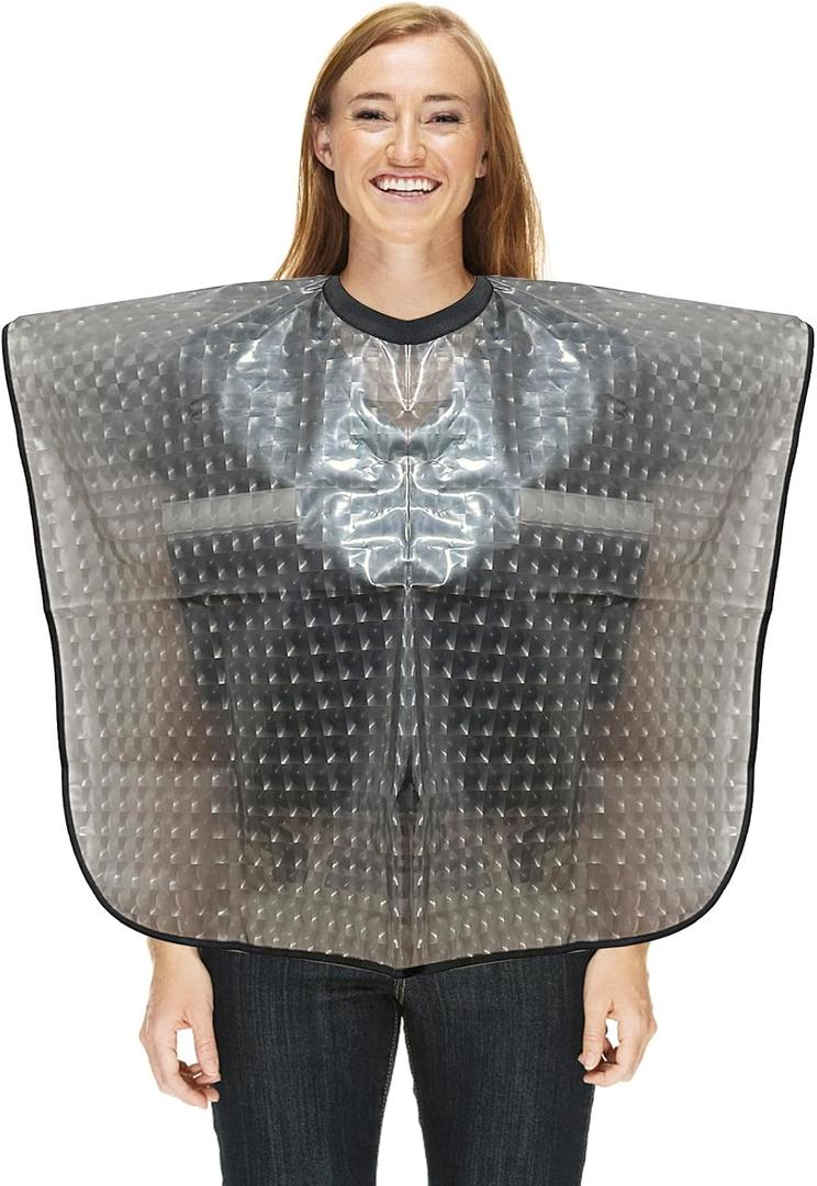 Mastectomy Chest Surgery Shoulder Shower Protection Waterproof Post Surgery Shower Cape Water-Resistant Post Surgery Garment (Black)