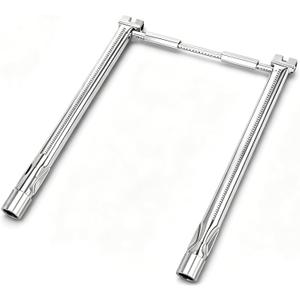 Uniflasy 69785 18 Inch Grill Burner for Weber Spirit I & II 200 Series Spirit E-210 E-220 Spirit S-210, S-220 Gas Grills with Up Front Control Tube Pipe 304 Stainless Steel