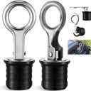 2 x 2 Pack Lawn Roller Plug Replacement for 49467 (1-1/4"), Compatible with 45-0604 & 45-0610, Stainless Steel Snap Handle Yard Roller Plug for Filling and Draining