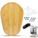 VARISCA Bamboo Mixer Slider Mat for Kitchen Aid Stand Mixer – Appliance Slider Tray for Countertop – KitchenAid Mixer Accessories for Tilt-Head 4.5–5 Qt (Round)
