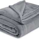 Bedsure Fleece Bed Blankets Queen Size Grey - Soft Lightweight Plush Fuzzy Cozy Luxury Blanket Microfiber, 90x90 inches