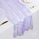 6 Pcs Iridescent Sequin Table Runner 12 x 72 Inch Mermaid Table Runner Glitter Mermaid Party Decorations for Wedding Party Birthday Baby Shower Ceremony Decor (Purple)