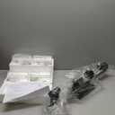 4 Light VINLUZ Vanity Wall Light with Clear Glass Shade Indoor Bathroom Fixture Multi-Directional Rotating Metal Ceiling Spotlight Fixture with Adjustable Track Heads (Black)