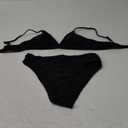 SUUKSESS Women Sexy High Waisted 2 Piece Bikini Sets Triangle High Cut Swimsuits XL