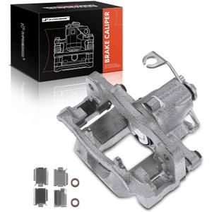 A-Premium Disc Brake Caliper Assembly with Bracket Compatible with Select Chrysler, Dodge, Ram and Volkswagen Models - Town & Country/Grand Caravan 2008-2012, C/V 2012, Routan - Rear Right Passenger
