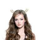 3 x Christmas Reindeer Antlers Headband Xmas Reindeer Hair Band Women Deer Horn Headpiece Hairband Hair Hoop Holiday Party Decoration Cosplay Costume Cute Handmade Crystal Hair Accessories 1 Pack Golden (Style 3: Golden Plated)