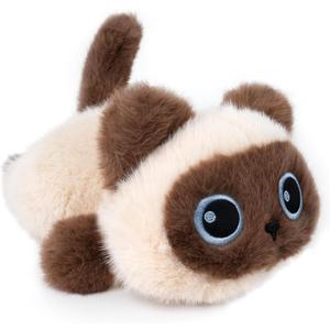 1.9lbs Weighted Stuffed Animals Siamese Cat - Siamese Cat Plush Toy, Cute cat Stuffed Animal Cuddle Plushies Gift for Kids & Adults