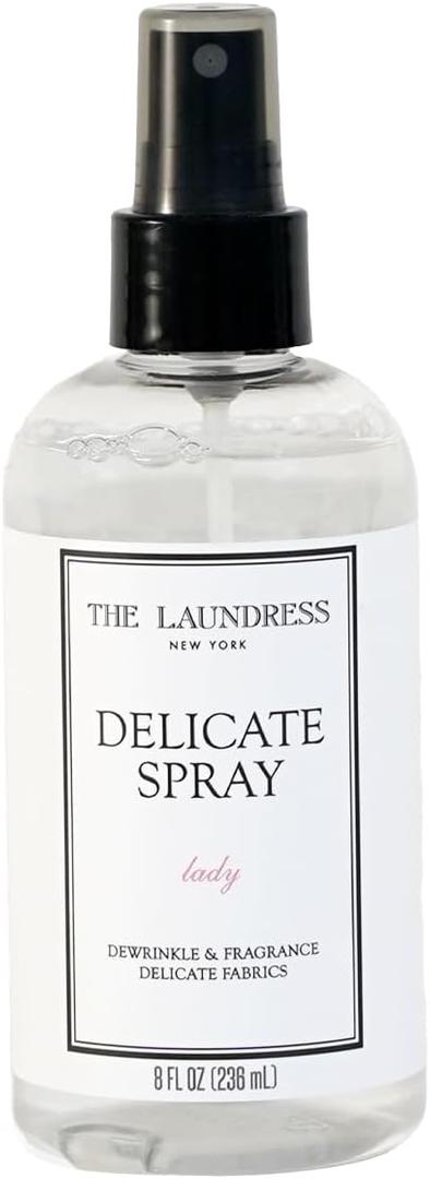 The Laundress Delicate Fabric Spray, Wrinkle Release Spray, Upholstery and Linen Spray, Silk & Lingerie Refresher, Lady Scent, Citrus, Rosewood, Musk, 8 Fl Oz