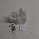 MK.Bear 25 Pack Acrylic Button Pins Badge, 70mm/2.76 Inch Clear Pins Buttons Kit with Blank Round Paper, DIY Badges Acrylic Pin Buttons for Christmas Craft Supplies