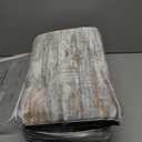 KOZYFLY Modern Abstract Washable Rug Runner 2.6x16 Hallway Rug Runner Non-Slip Soft Kitchen Runner Rugs, Multi Grey/Orange Striped Carpet for Stair Entryway Bathroom