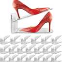 Yes!Fresh Shoe Slots Organizer, Boutique Display Style Shoe Stacker for A Pair of Shoes, Separable Shoe Rack for Closet Organization, 3 Adjustable Narrow Shoe Rack (Clear, 20 Pack)