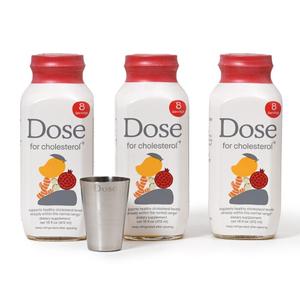 DOSE for Cholesterol Maintain Healthy Cholesterol Levels Gluten-Free Vegan Zero Sugar, 16oz Bottle, BB: 01/20/28