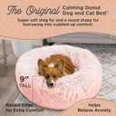 Best Friends by Sheri The Original Calming Donut Dog Bed for Medium Dogs up to 45 lbs, Shag Faux Fur, Cotton Candy Pink, 30" x 30"