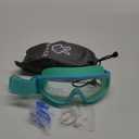 Vvinca Kids Goggles with Comfort Fabric Strap, Kids Swim Goggles Wide View Anti-Fog/UV No Leaking Swimming Goggles for 3-14 (04-mint Green& Purple Blue)