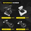 (Genuine OE Quality) Engine Motor Mount Compatible with Honda Civic 1.8L 2006-2011 Auto Transmission Motor Mount Replace A4530 A4534 A4543 A4546