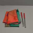 Jetec 2 Pcs 74"x55" Worship Flags for Dance Church Praise Dance Flag with Flexible Rod Semicircle Angel Wing for Outdoor Stage Performance Religious Activities(Green Red Purple,Gradient Colors)