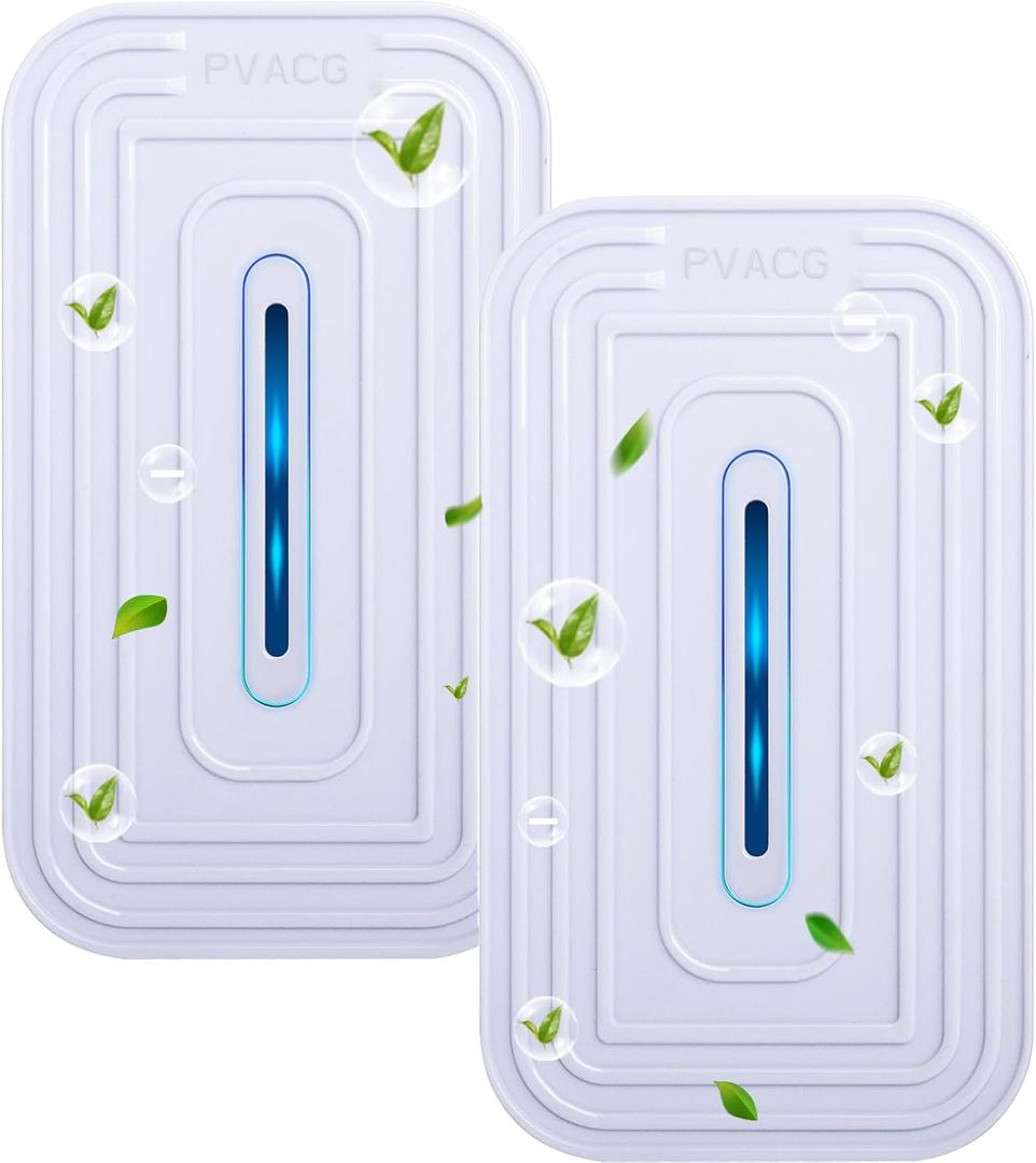 2 Pack Plug in Air Ionizers for Home,Ionic Air Purifier for Home Office Bedroom Bathroom Living Room Quiet and Portable Air Freshener for Bedroom(2,White)