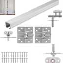 HBL' 1 Pack Bifold Door Hardware Kits, Bi-fold Door Hardware Set with 900MM Long Track for Folding Closet and Indoor Use, Heavy Duty and Easy to Install.