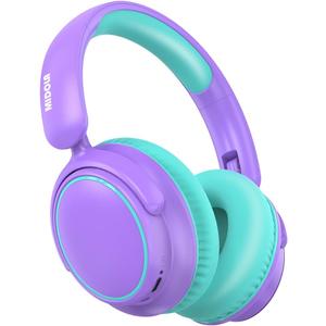 MIDOLA Kids Wireless Headphones Active Noise Cancelling Lightweight Bluetooth Headphone for Kid,Volume Limited 85/94dB Foldable Over-Ear Headset with Mic,68 Hours Playtime,for Toddler Child Purple
