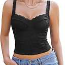 Avidlove Summer Lace Tank Tops Sweetheart Neck Crop Top Adjustable Strap Going Out 2025 Cami (Small)
