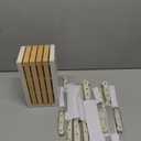 CAROTE 11 Pieces Knife Set with Block for kitchen, Stainless Steel Razor-Sharp Blade, Triple Riveted Ergonomic Handle, Wooden Magnetic Block, Essential Knife Block Set, Beige (White-WS)