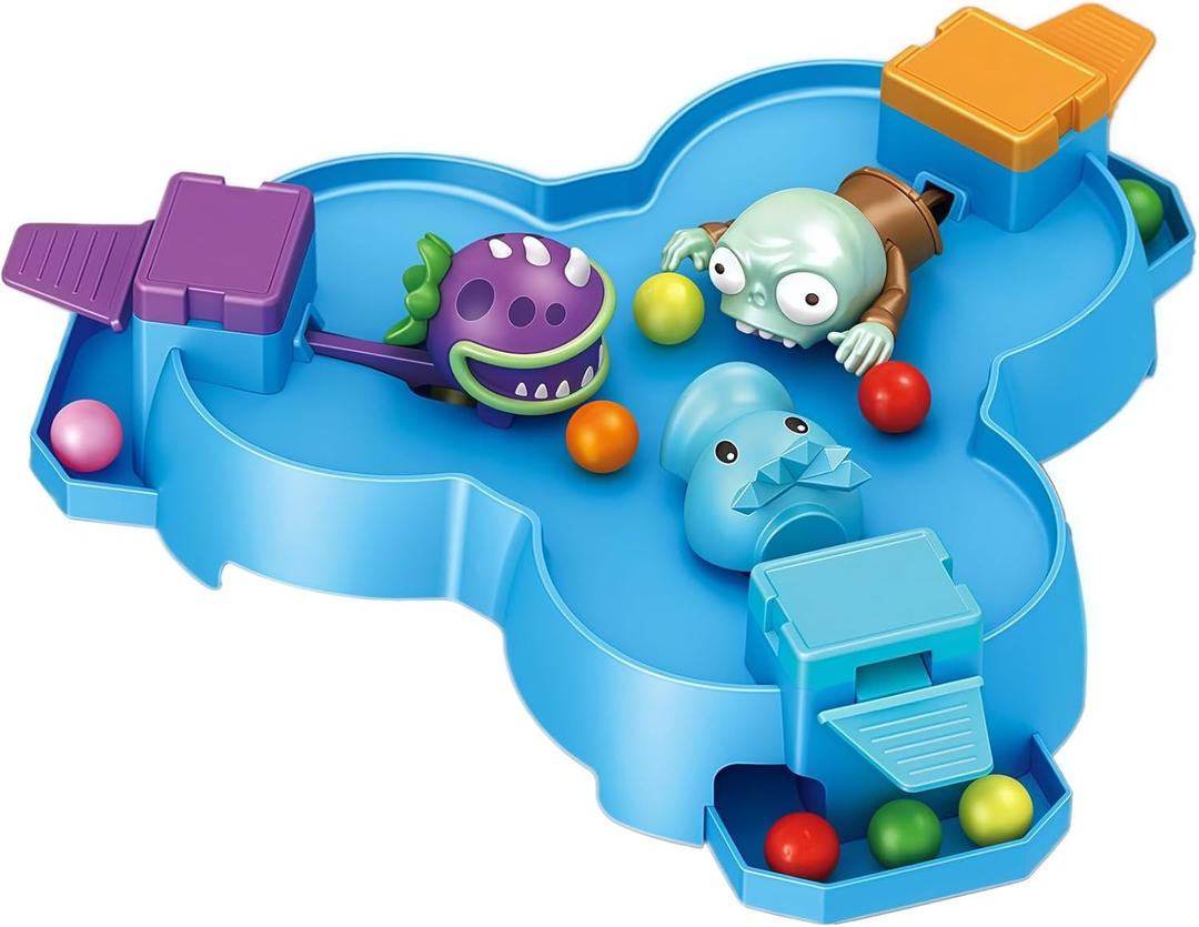 JHESAO Plants and Zombies Toys Action Figures 3-Player Pacman Interactive Press & Play Game Board PVZ Toys Set 1 2 Series Great Gifts for Kids and Fans,Birthday and Christmas Party New