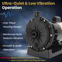 PB4-60 Pool Booster Pump 3/4 HP with Hose Kit, Compatible with Polaris 280/380/3900 Sport, Reinforced 2-Bolt Design, 1440 GPH High Flow, 140 Ft Lift, Ultra-Quiet, Pure Copper Motor Replacement Pump