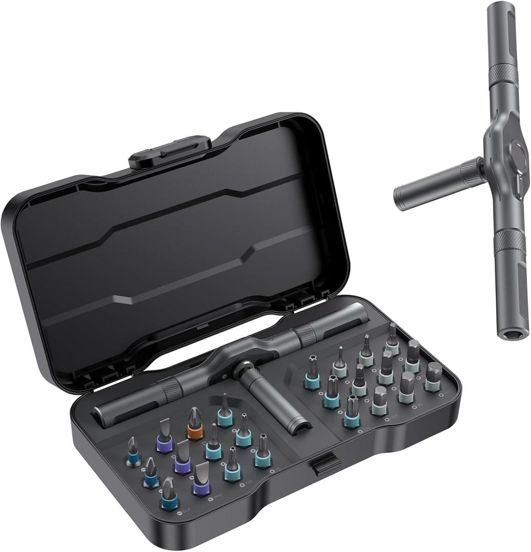 24 in 1 Magnetic Screwdriver Set Precision Screwdriver Mini Removable self-assembly Magnetic DIY Precision Tool kit for Furniture, Computer, Laptop,PC and Bicycle